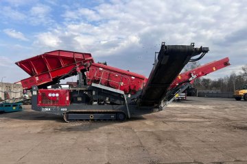 mobilny przesiewacz pokładowy, 2 pokłady, 3 frakcje, gąsienice, Diesel