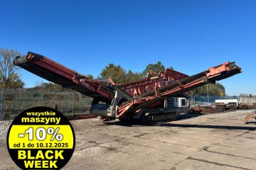 mobilny przesiewacz, 2 pokłady, 3 frakcje, silnik Cat, waga 29t