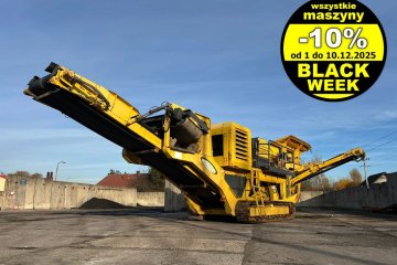 mobilna kruszarka szczękowa, 32t, odsiew boczny, magnes, pilot jazdy