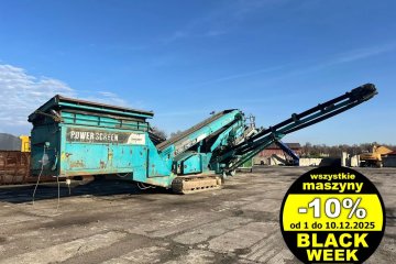 mobilny przesiewacz wibracyjny, 2 pokłady, 3 frakcje, silnik Deutz