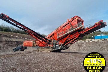 mobilny przesiewacz, 3 pokłady, 4 frakcje, do ziemi, piasku, kamieni