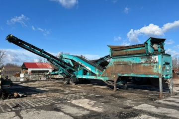 mobilny przesiewacz kołowy, silnik Deutz, do węgla, piasku, kamieni