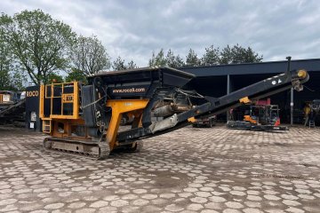 mobilna kruszarka szczękowa, tylko 20t wagi, odsiew boczny, magnes